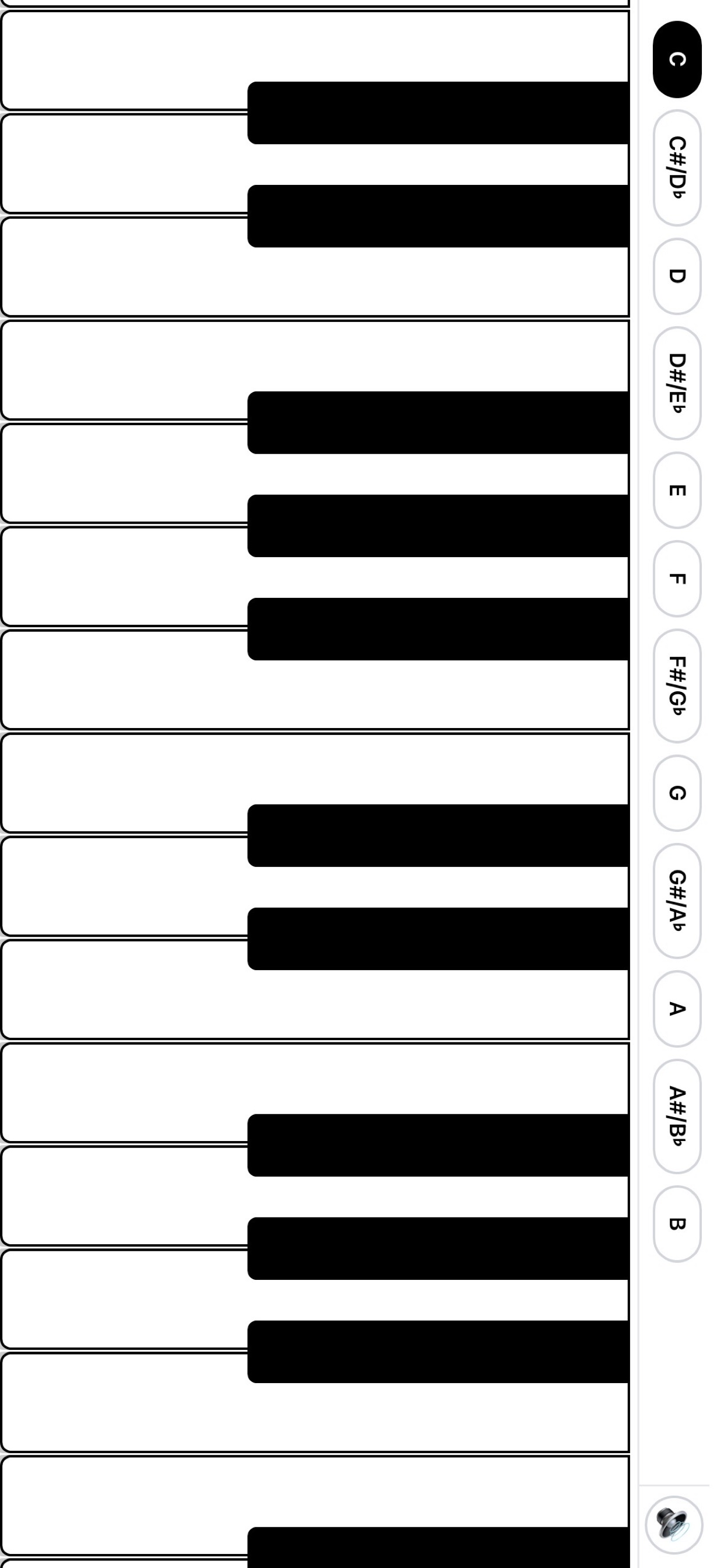 Transpose Piano app screenshot
